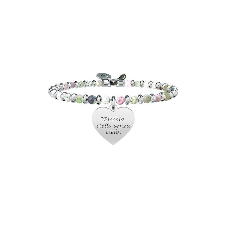 Gioielli Kidult - Bracciale agata multicolor e acciaio 316L Ref. 731576 - KIDULT