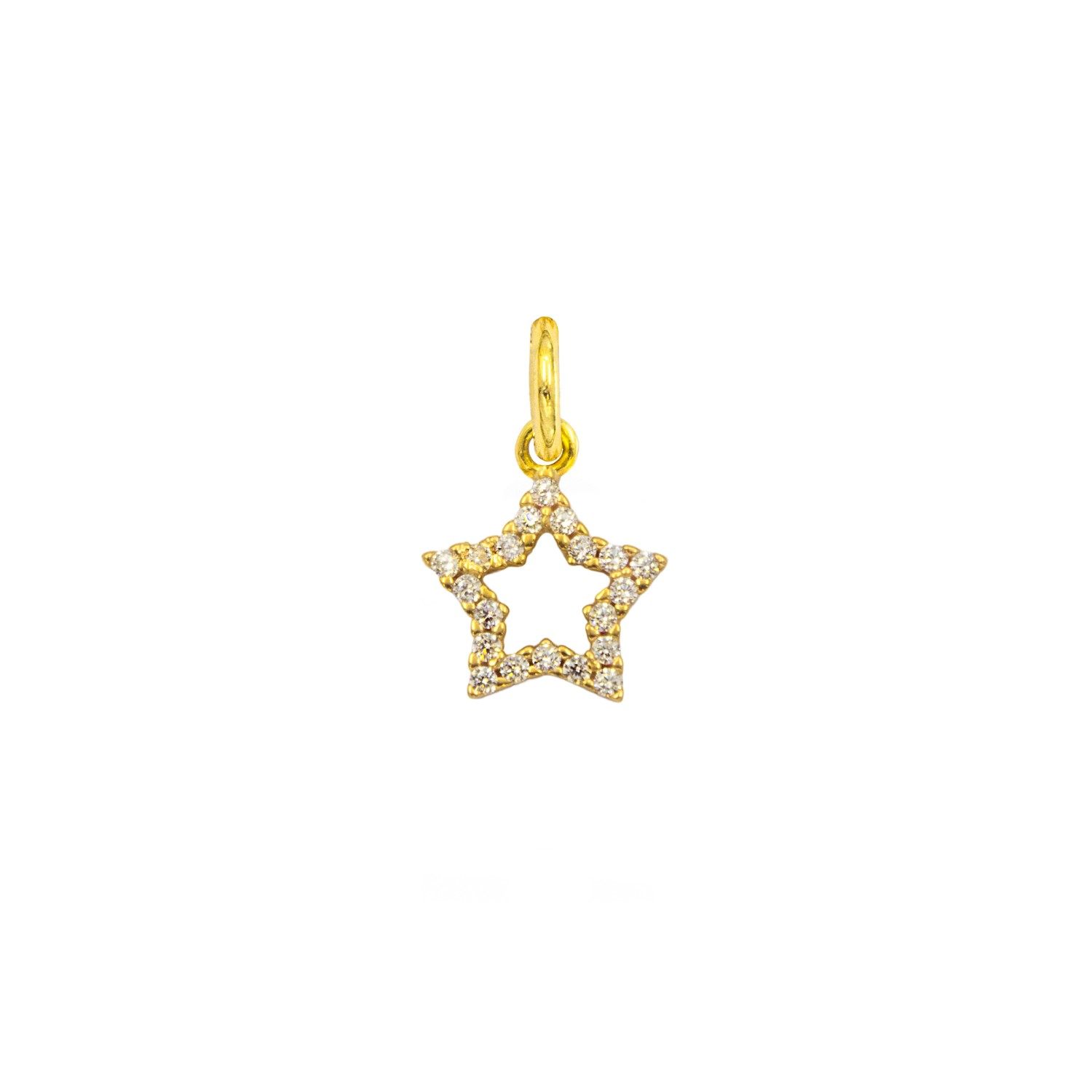 Charm Stella in Oro 9 Kt e Zirconi  Ref. A0138G9 - FACCO