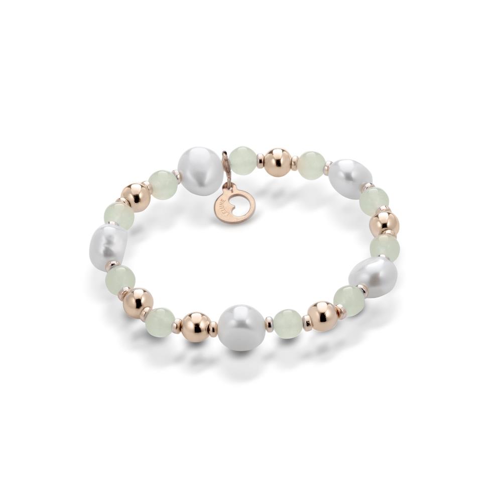 Le Lune Gioielli - Bracciale in "New Jade" con Perle ed Ematite Ref. LGBR212 - LE LUNE