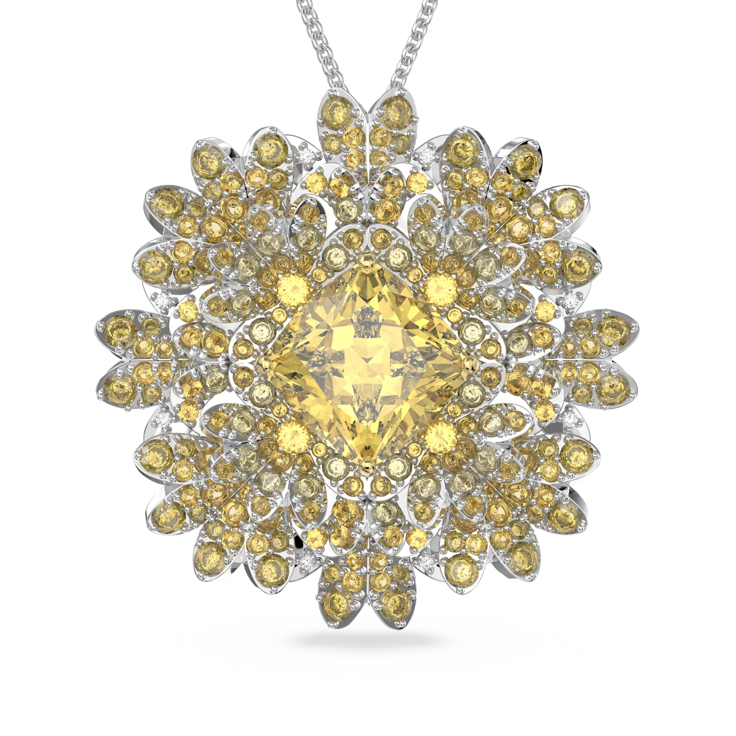 Swarovski - Pendente e spilla Eternal Flower, Fiore, Mix di finiture Ref. 5642857 - SWAROVSKI