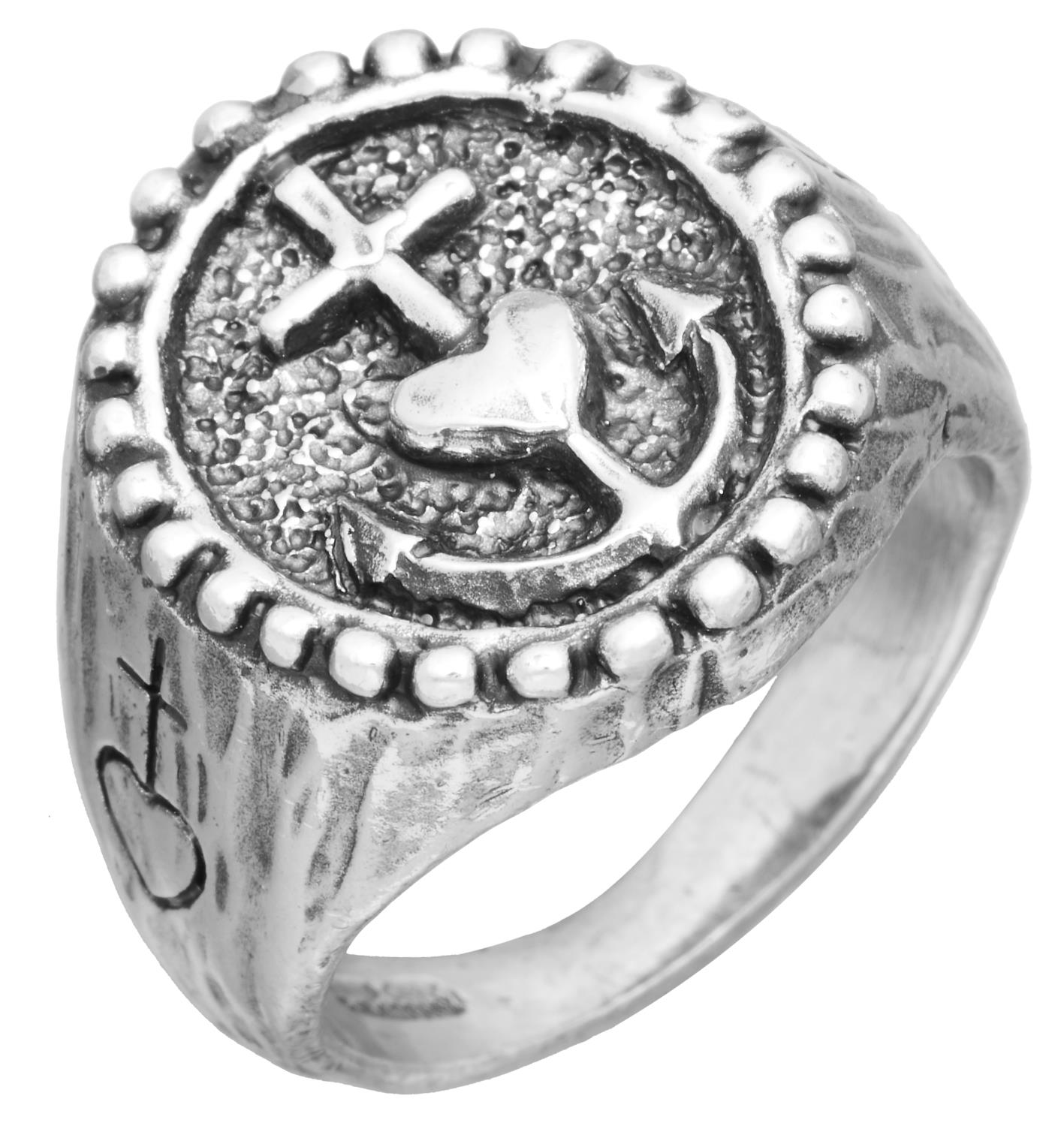 Giovanni Raspini - Anello Cuore Ancora Mis. 24 Ref. 11326/24 - GIOVANNI RASPINI