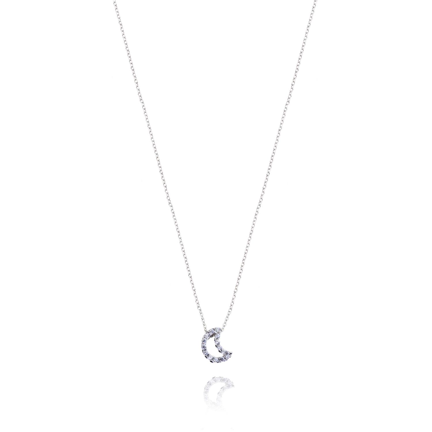 Collana in Oro Bianco Simbolo Luna Ref. 763622 - FACCO