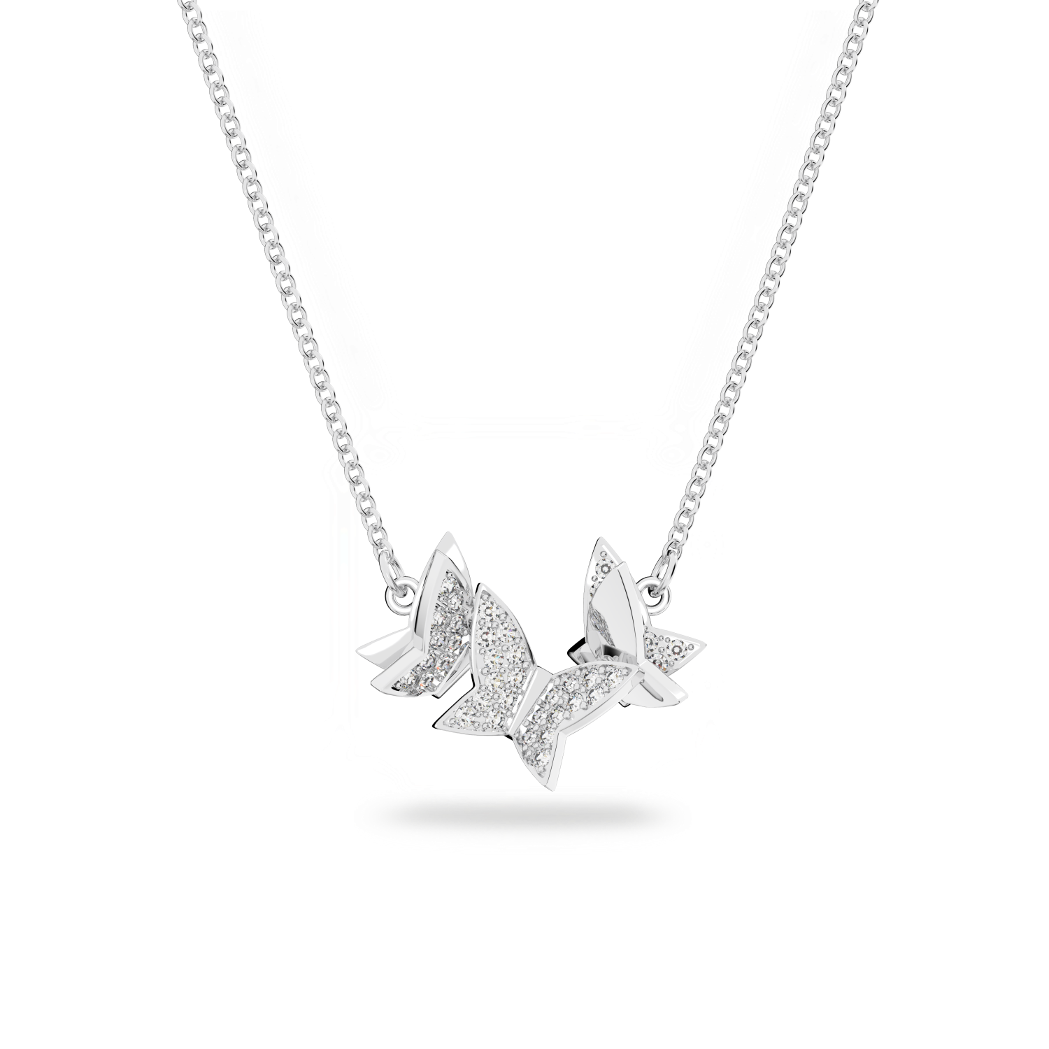 Swarovski - Collana Lilia, Farfalla, Bianco, Placcato rodio Ref. 5636421 - SWAROVSKI
