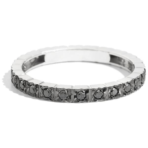 Anello Recarlo - Veretta Facecube con diamanti black Modello R39GD906/DK040 - RECARLO