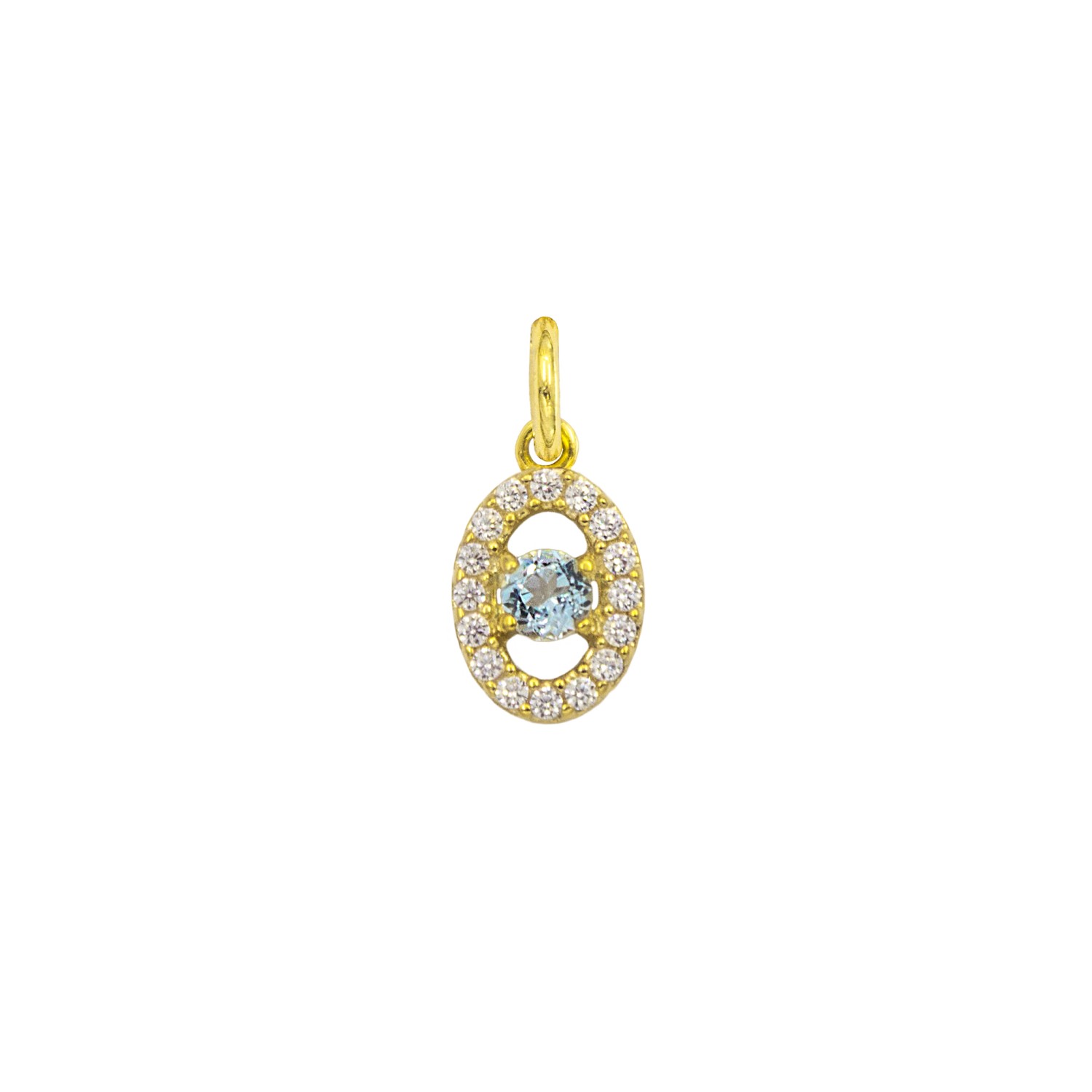Charm Luce in Oro 9 Kt e Zirconi  Ref. A0255G9 - FACCO