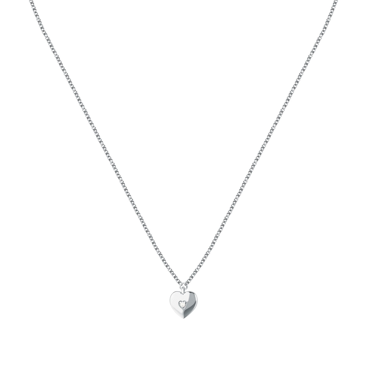 Collana Morellato Dono in argento 925, con zirconi e motivo a cuore - SAZL01 - MORELLATO