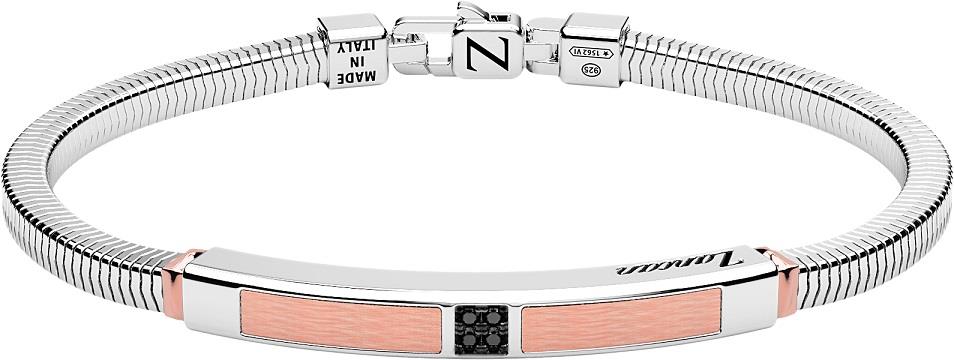 Bracciale Zancan da uomo in Argento, Oro Rosa e Diamanti neri Ref. ESB300R - ZANCAN