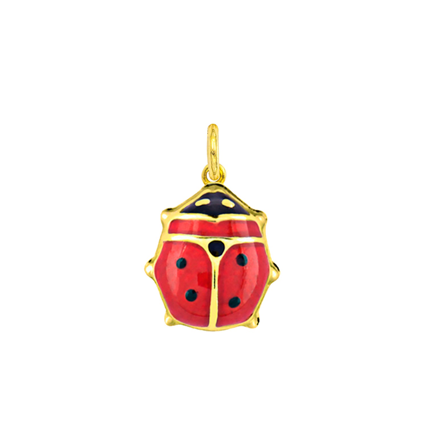 Charm Coccinella in Oro 9 Kt e Smalto Rosso  Ref. A0213G9 - FACCO