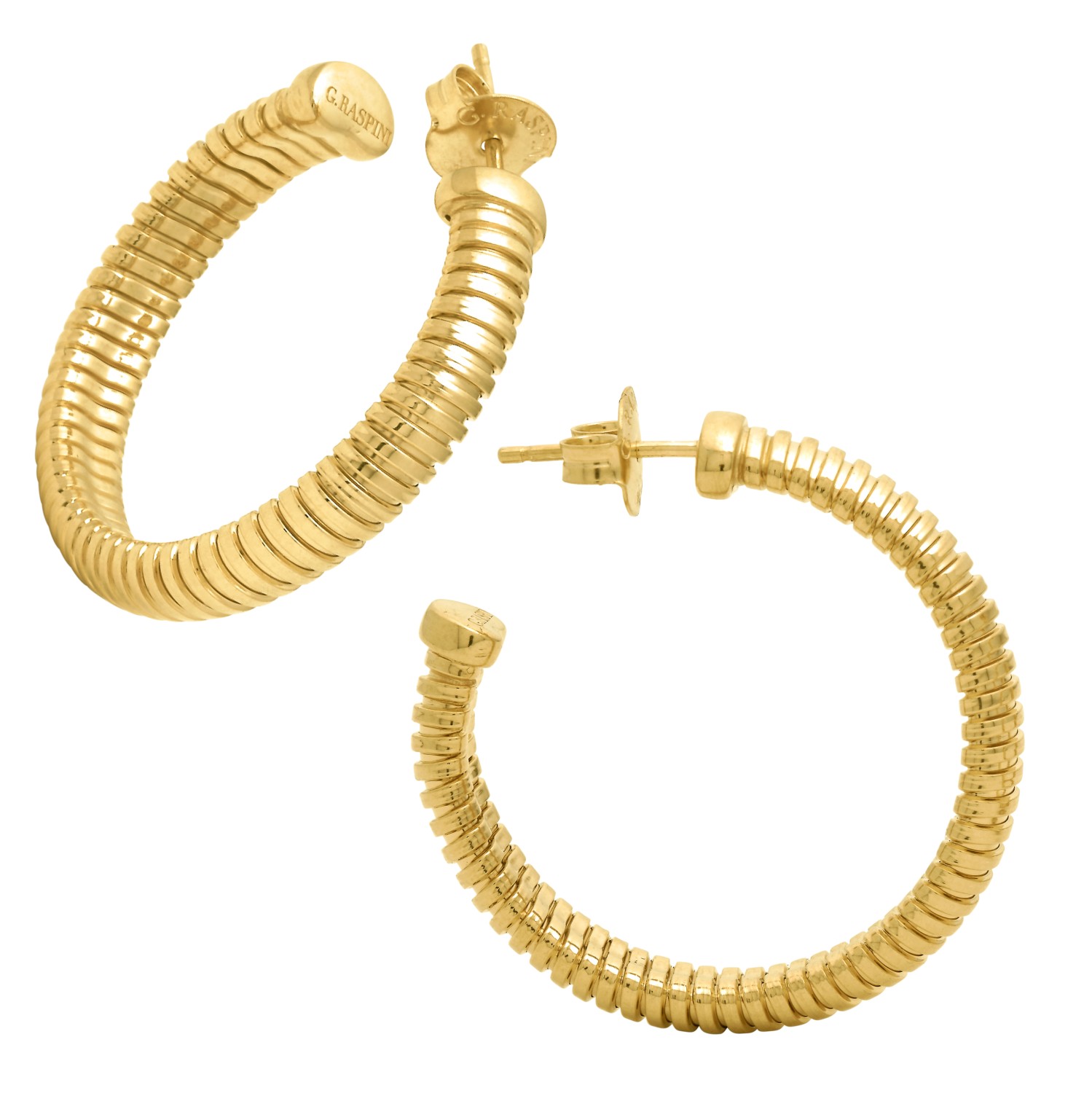 Giovanni Raspini - Orecchini Tubogas Cerchio grandi Ref. 12542 - GIOVANNI RASPINI