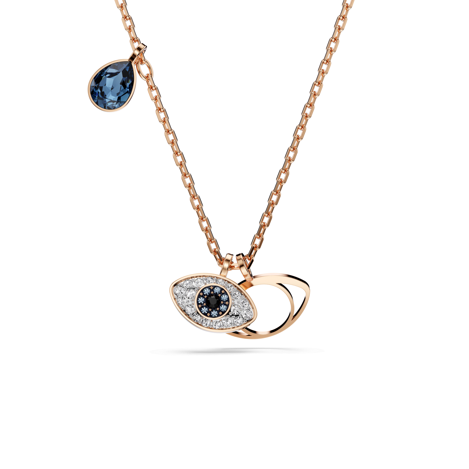 Swarovski - Pendente Symbolica, Occhio, Multicolore, Placcato color oro rosa Ref. 5736984 - SWAROVSKI