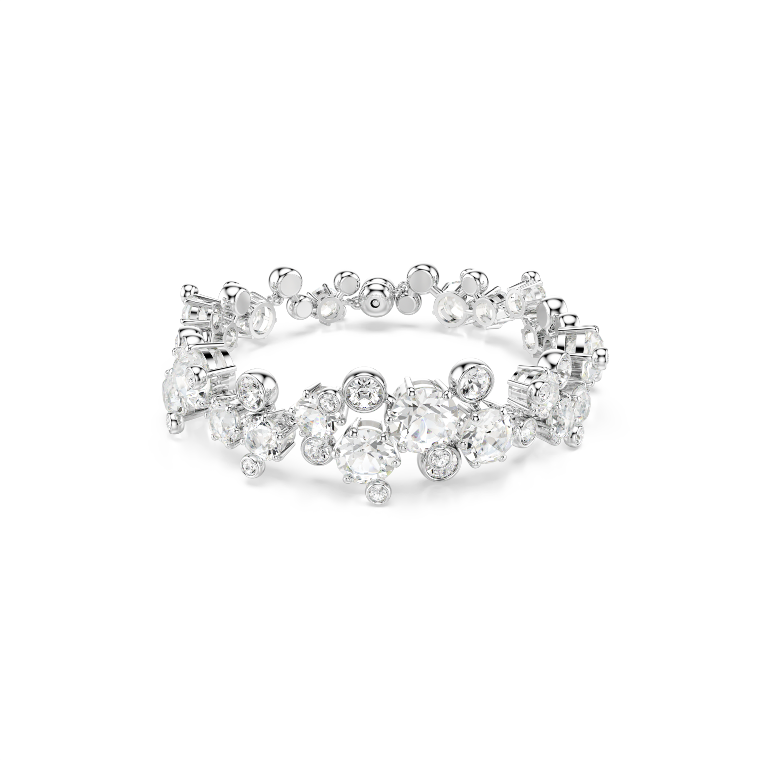 Swarovski - Braccialetto Constella, Taglio misto, Bianco, Placcato rodio Ref. 5722469 - SWAROVSKI