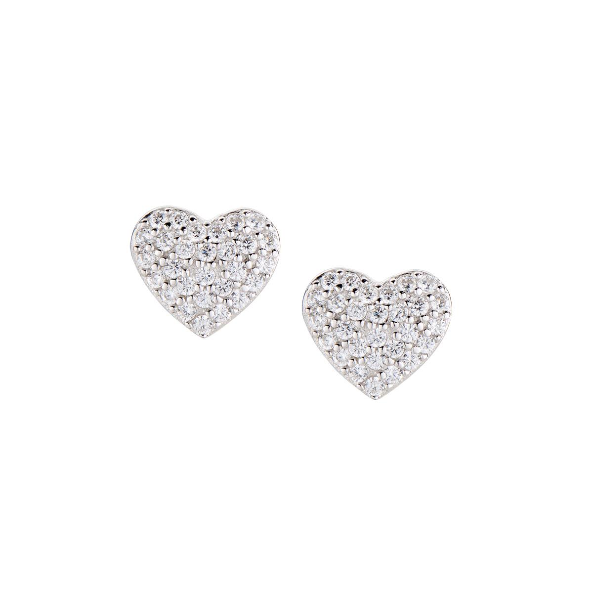 Orecchini Diamonds Cuori Pavè - Amen Collection Ref. ECUBBZ3 - AMEN