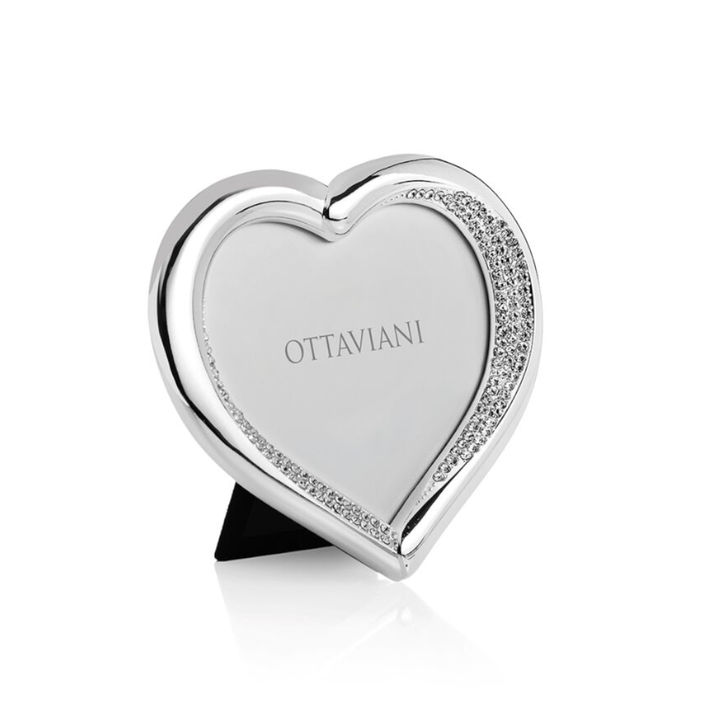 Portafoto Ottaviani - Metallo Argentato con Cristalli Ref. 25022 - OTTAVIANI