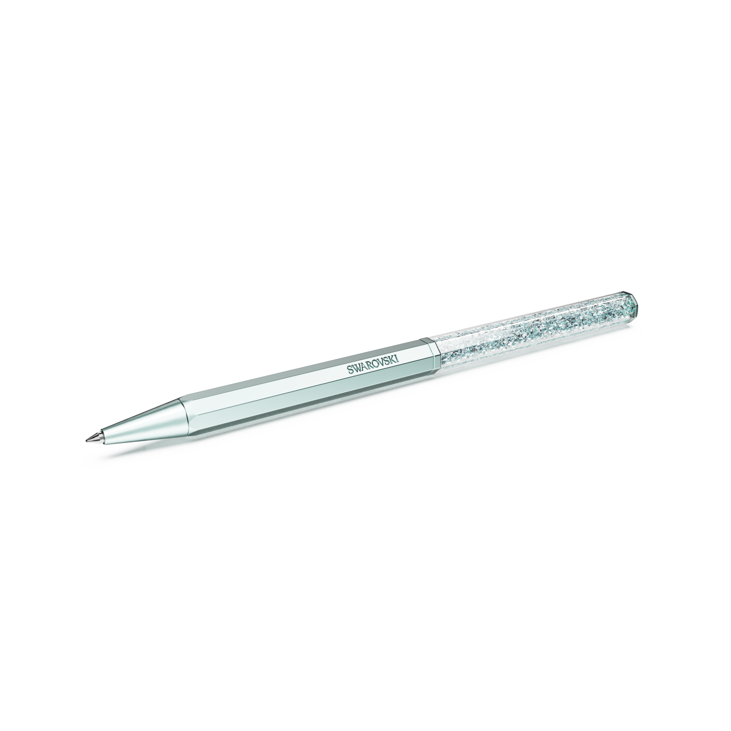 Swarovski - Penna a sfera Crystalline, Forma ottagonale, Blu, Azzurro laccato Ref. 5669935 - SWAROVSKI