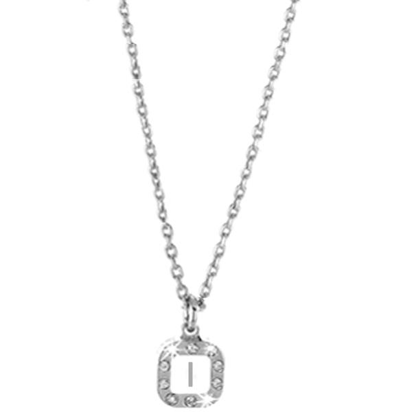 Girocollo Dvccio - Lettera I collezione Rebel 45 cm. Ref. ZXCQUAD/W-I - DUCCIO