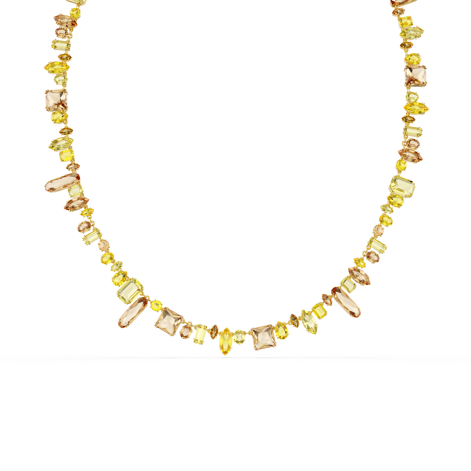 Swarovski - Collana Gema, Taglio misto, Gialla, Placcato color oro Ref. 5708709 - SWAROVSKI