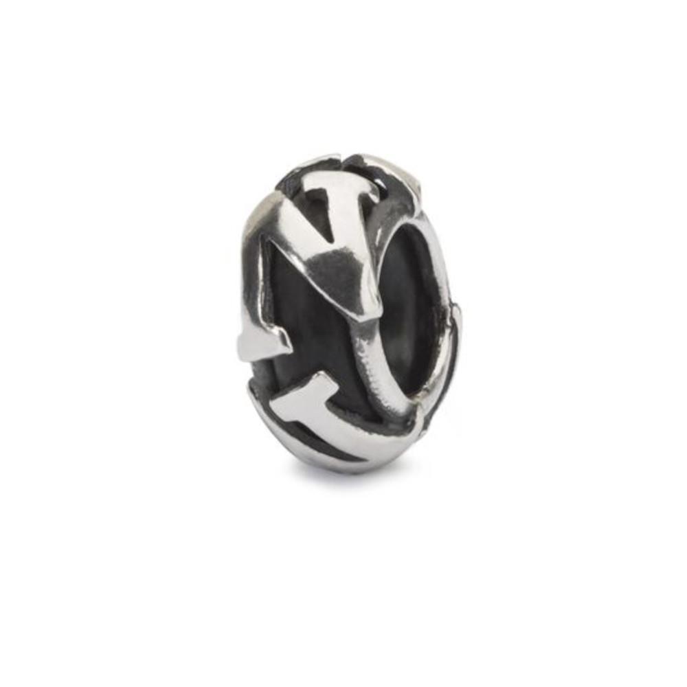 Trollbeads Ritirato - Original Trollbeads Stop Lettera N Ref. TAGBE-10223 - TROLLBEADS
