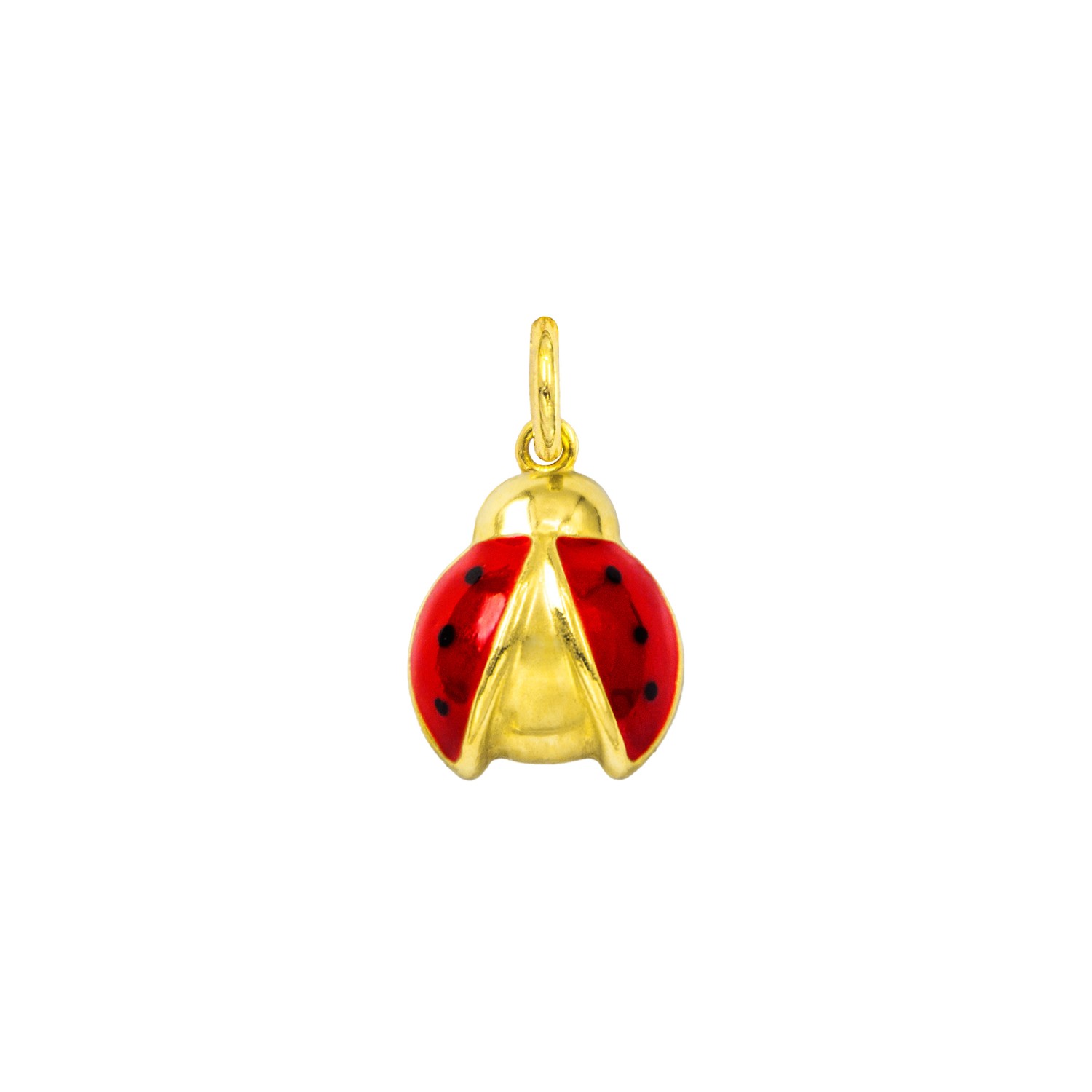 Charm Coccinella in Oro 9 Kt e Smalto Rosso  Ref. A0429G9 - FACCO