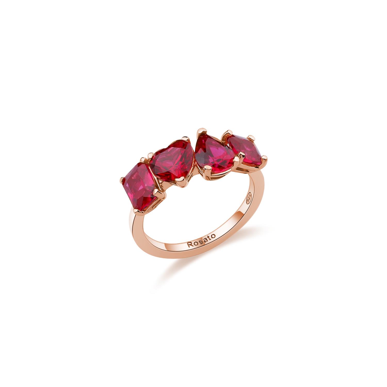 Anello Pietre Rosato - Gemma Mis. 16 Ref. RZGE32C - ROSATO