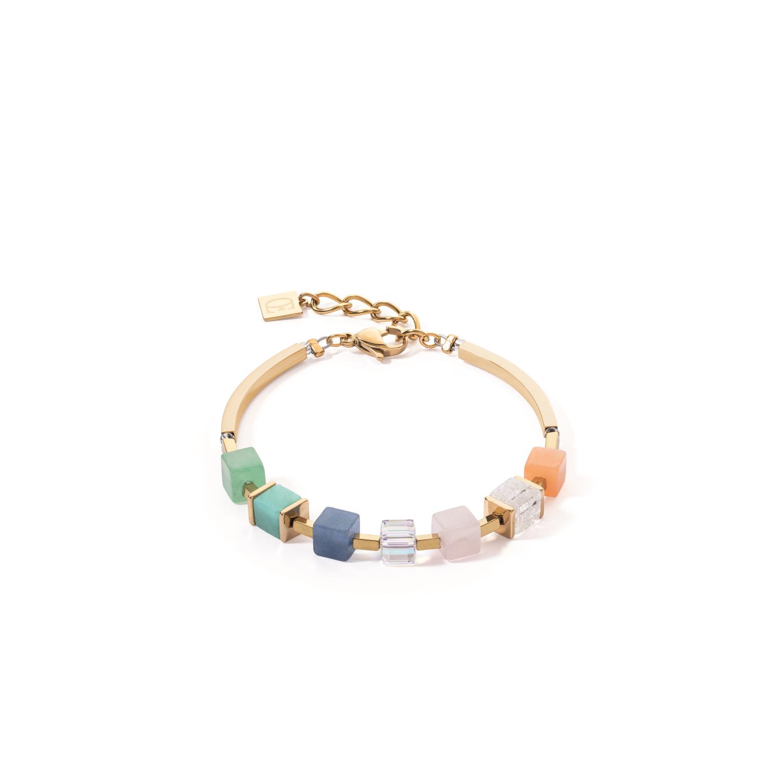 Coeur De Lion - Bracciale Precious Statement Cubes multicolore Ref. 4425/30-1576 - CDL
