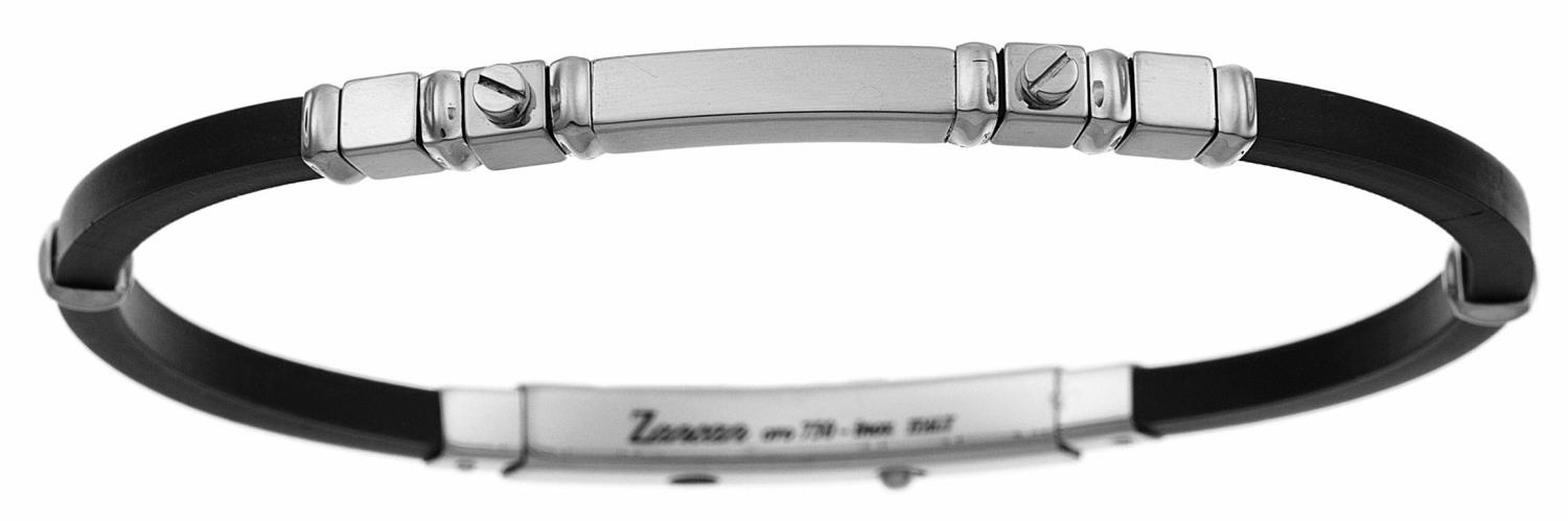 Bracciale Zancan da uomo in Argento e Caucci&ugrave; Ref. ESB029B-N - ZANCAN