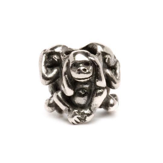 Trollbeads Ritirato - Original Trollbeads Tre Scimmie Ref. TAGBE-20092 - TROLLBEADS
