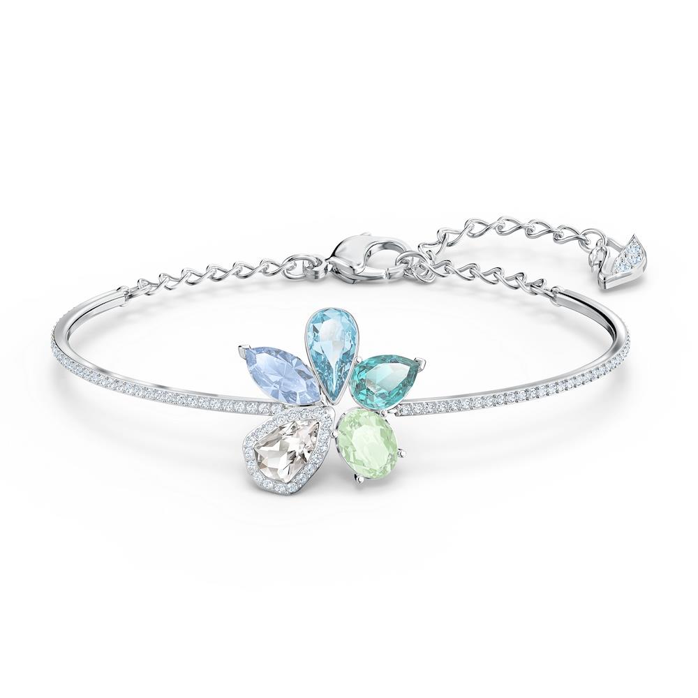 Bracciale Swarovski - rigido sunny, multicolore chiaro, placcato rodio Ref. 5520488 - SWAROVSKI