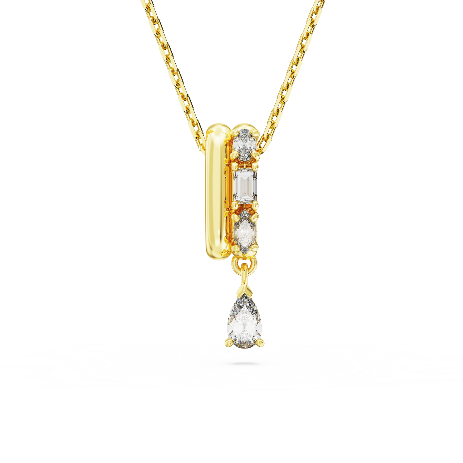 Swarovski - Pendente Dextera, Taglio misto, Bianco, Placcato color oro Ref. 5663333 - SWAROVSKI