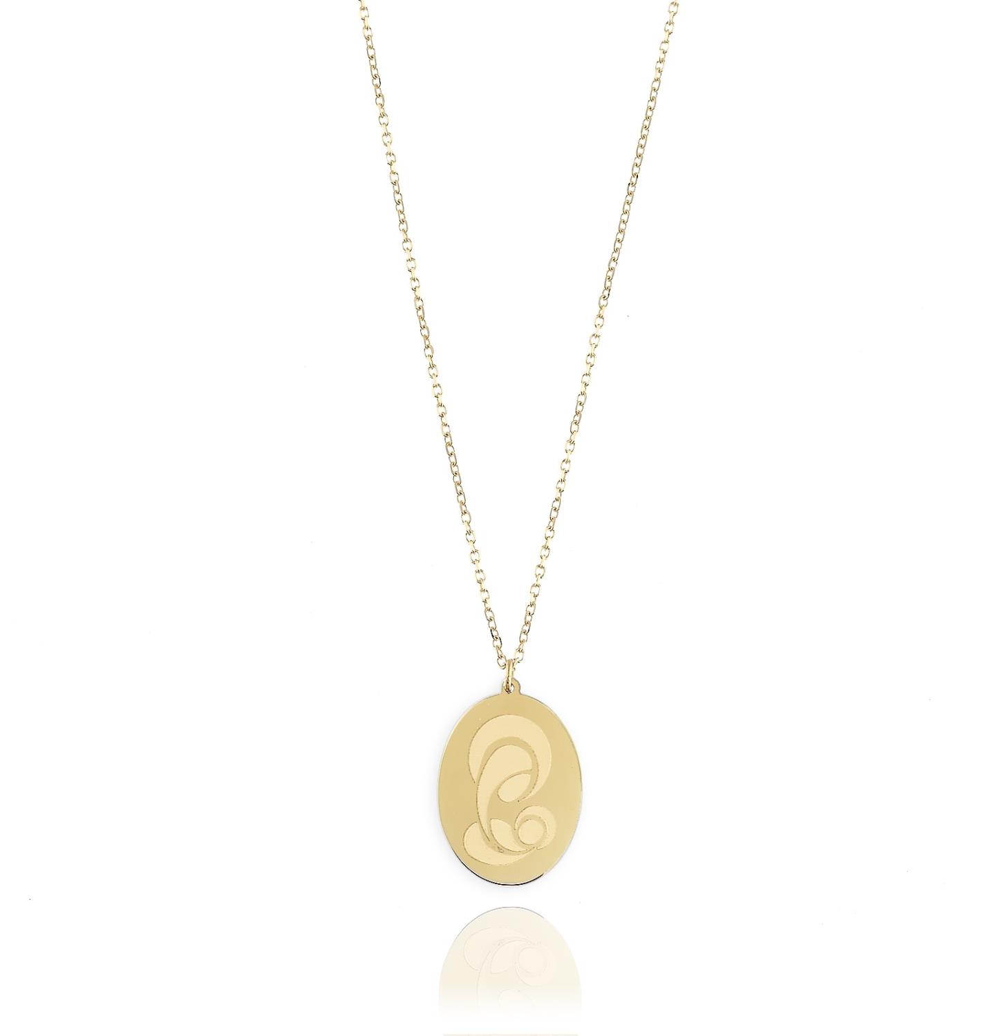 Collana in Oro Giallo con Medaglia Sacra Ref. 770907 - FACCO