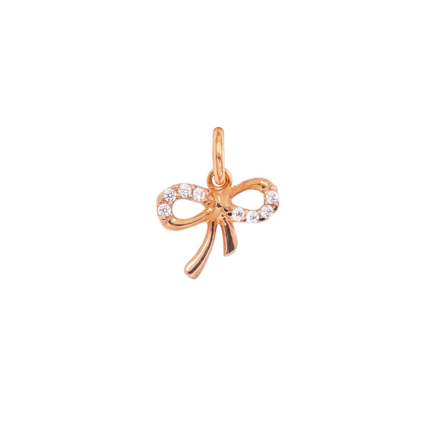 Charm Fiocco in Oro 9 Kt e Zirconi  Ref. A0160R9 - FACCO