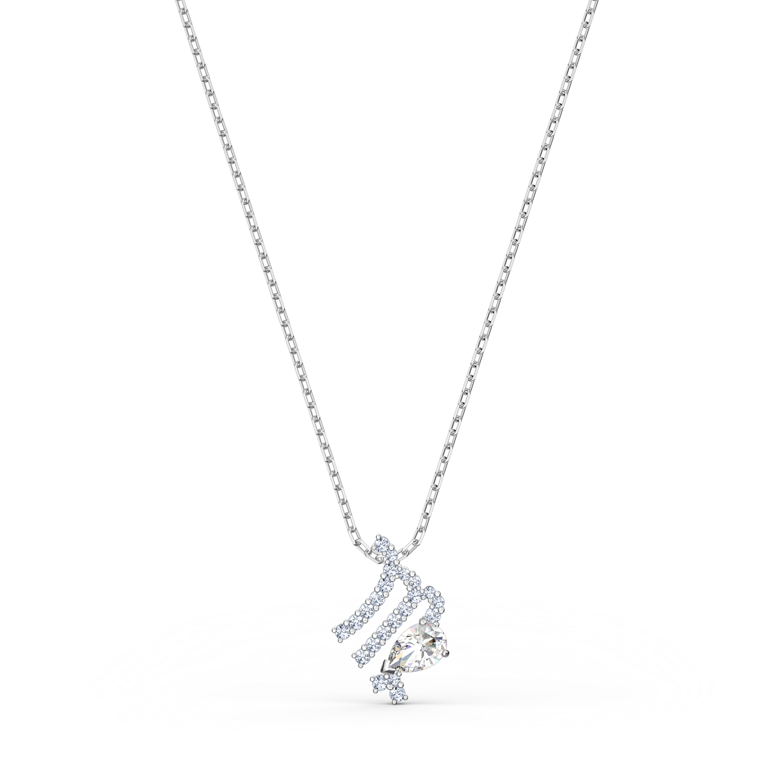 Swarovski - Pendente Zodiac II, Vergine, Bianco, Finitura in mix di placcature Ref. 5563899 - SWAROVSKI