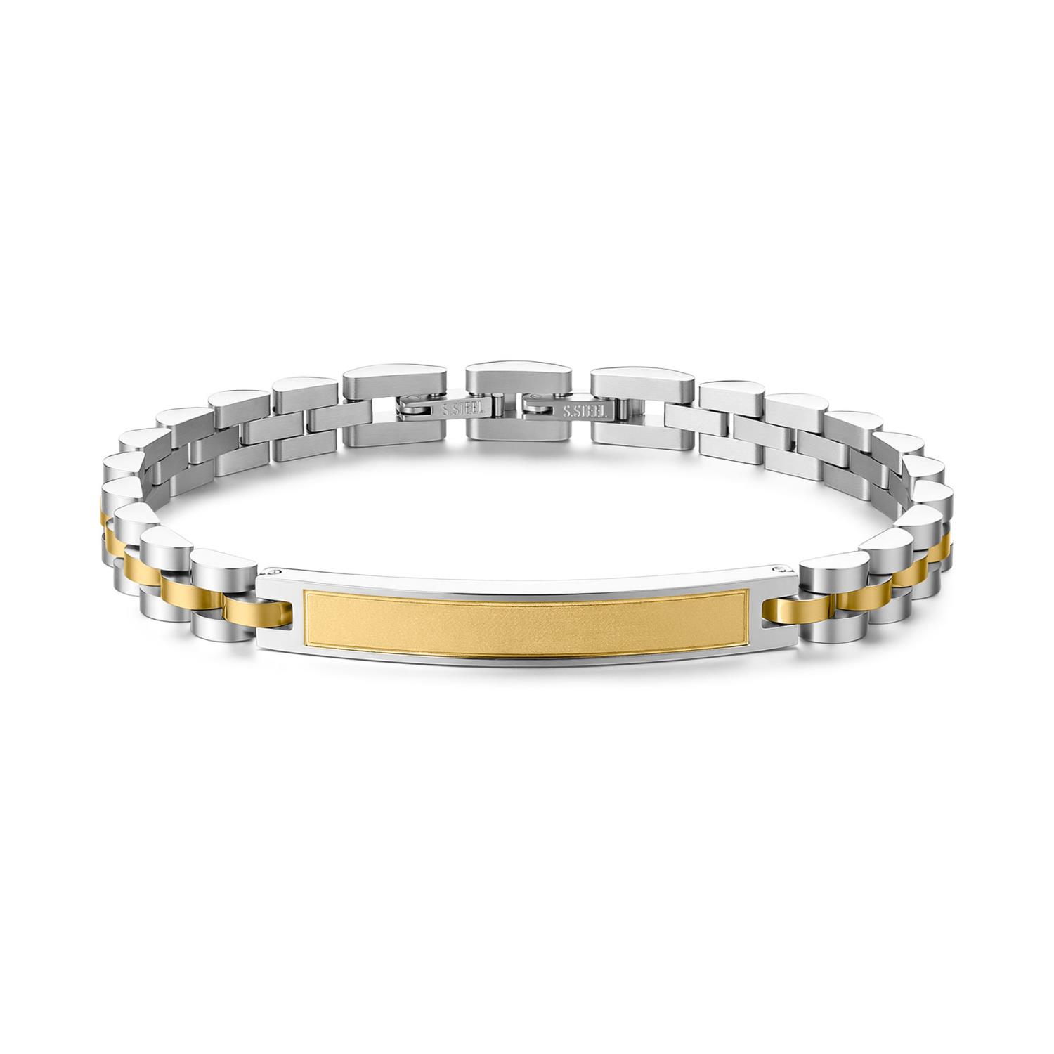 Brosway - Bracciale RIPTIDE in acciaio 316L, finitura pvd colore oro, con barra centrale Ref. BTD061 - BROSWAY