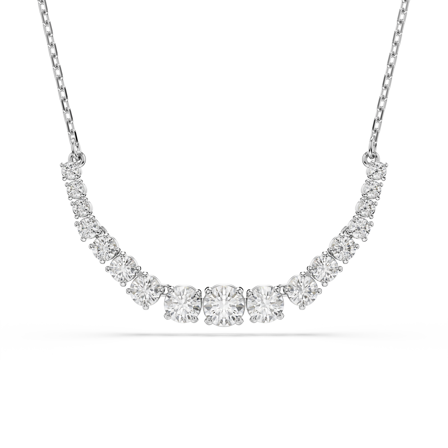 Swarovski - Collana Matrix, Sfumatura di tagli Round, Bianca, Placcato rodio Ref. 5705396 - SWAROVSKI