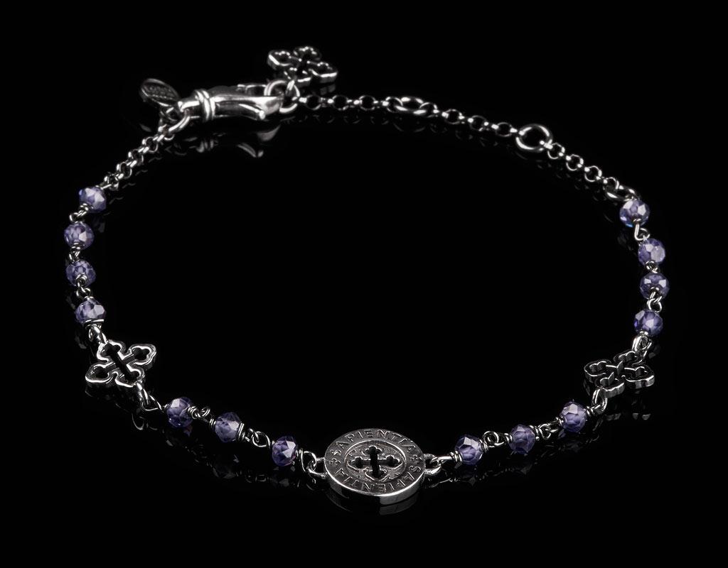 BRACCIALE TUUM - SAPIENTIA AG 925 Brunito e Salomite Viola Ref. BRDNS09VA0 - TUUM