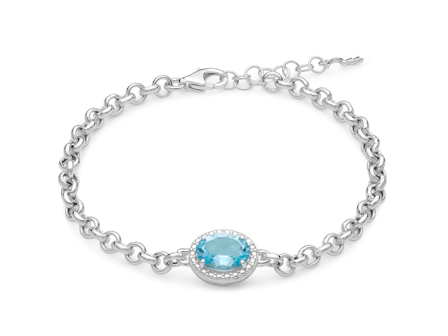 Bracciale Miluna Gemma del Cielo con Topazio ovale Ref. BRD909 - MILUNA
