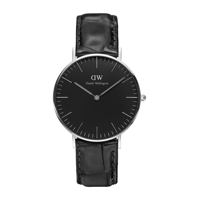OROLOGIO DANIEL WELLINGTON - Classic Black Reading Silver 36 mm Ref. DW00100147 - DANIEL WELLINGTON