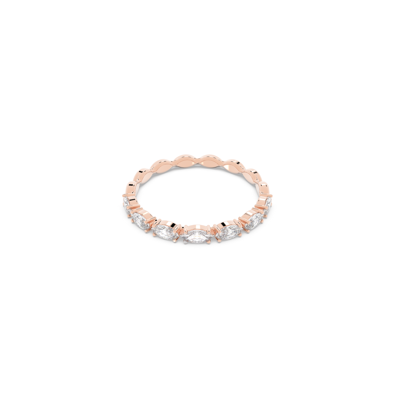 Swarovski - Anello Vittore, Taglio Marquise, Bianco, Placcato color oro rosa Ref. 5366571 - SWAROVSKI