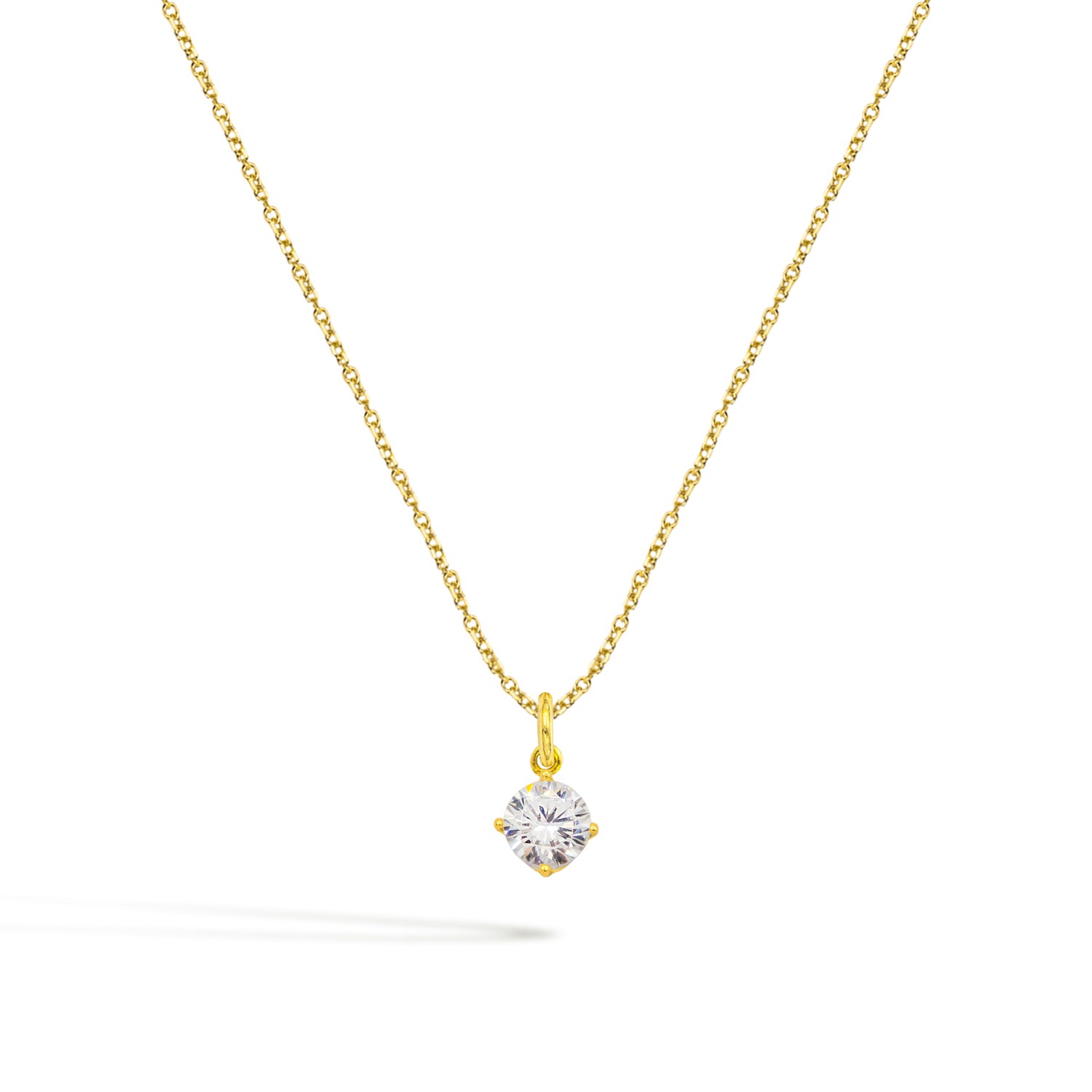 Collana Luce in Oro 9 Kt e Zirconi  Ref. C0334G9 - FACCO