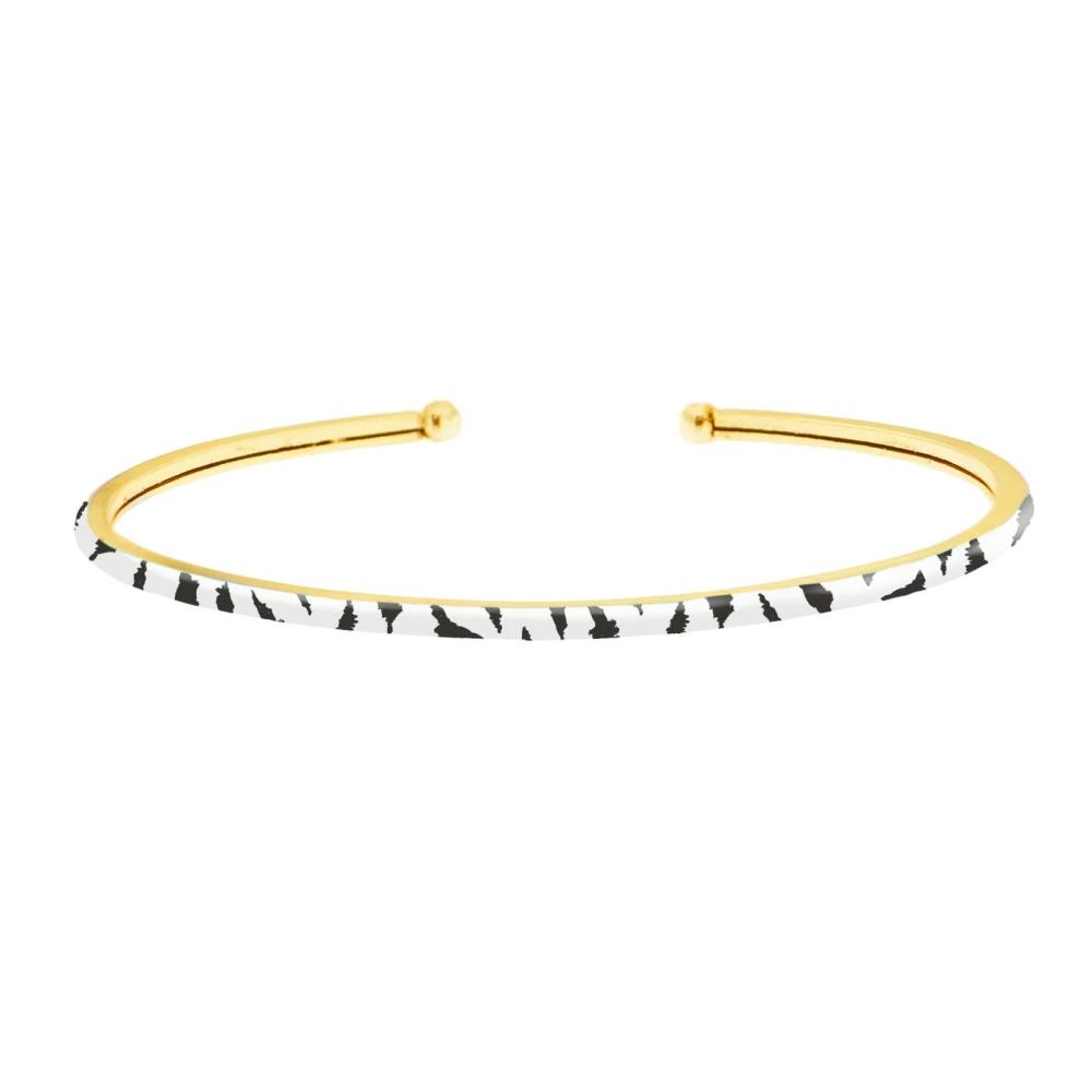 Bracciale Rue des Mille - Jungle Tribe bracciale rigido zebrato Ref. W-BRJ-02 Z - RUE DES MILLE