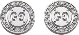 ORECCHINI GUCCI - TRADEMARK ORO BIANCO E DIAMANTI Ref. YBD223727001 - GUCCI