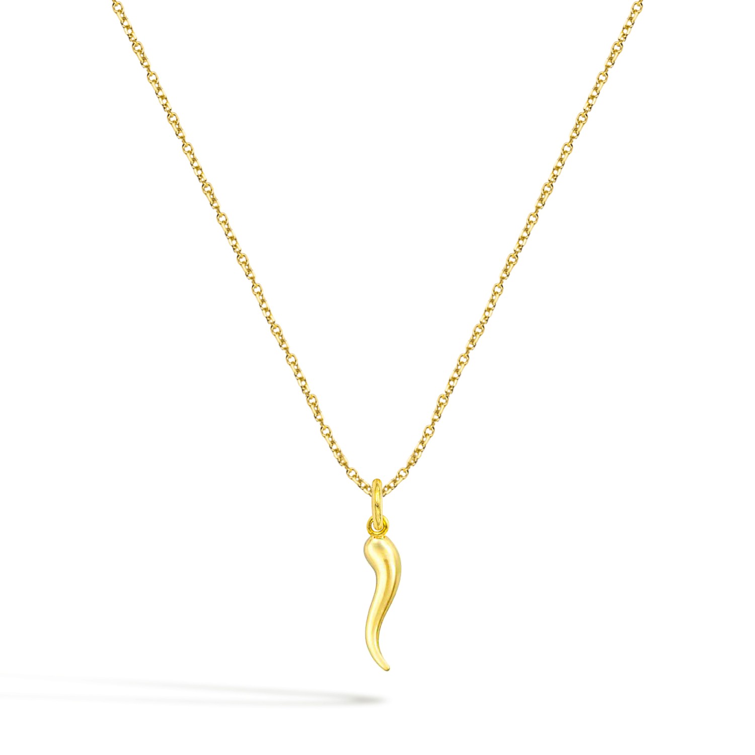 Collana Cornetto in Oro 9 Kt  Ref. C0132G9 - FACCO