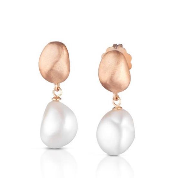 LE LUNE - Orecchini in AG925 rosa e perle - Ref. LGEA40.1 - LE LUNE
