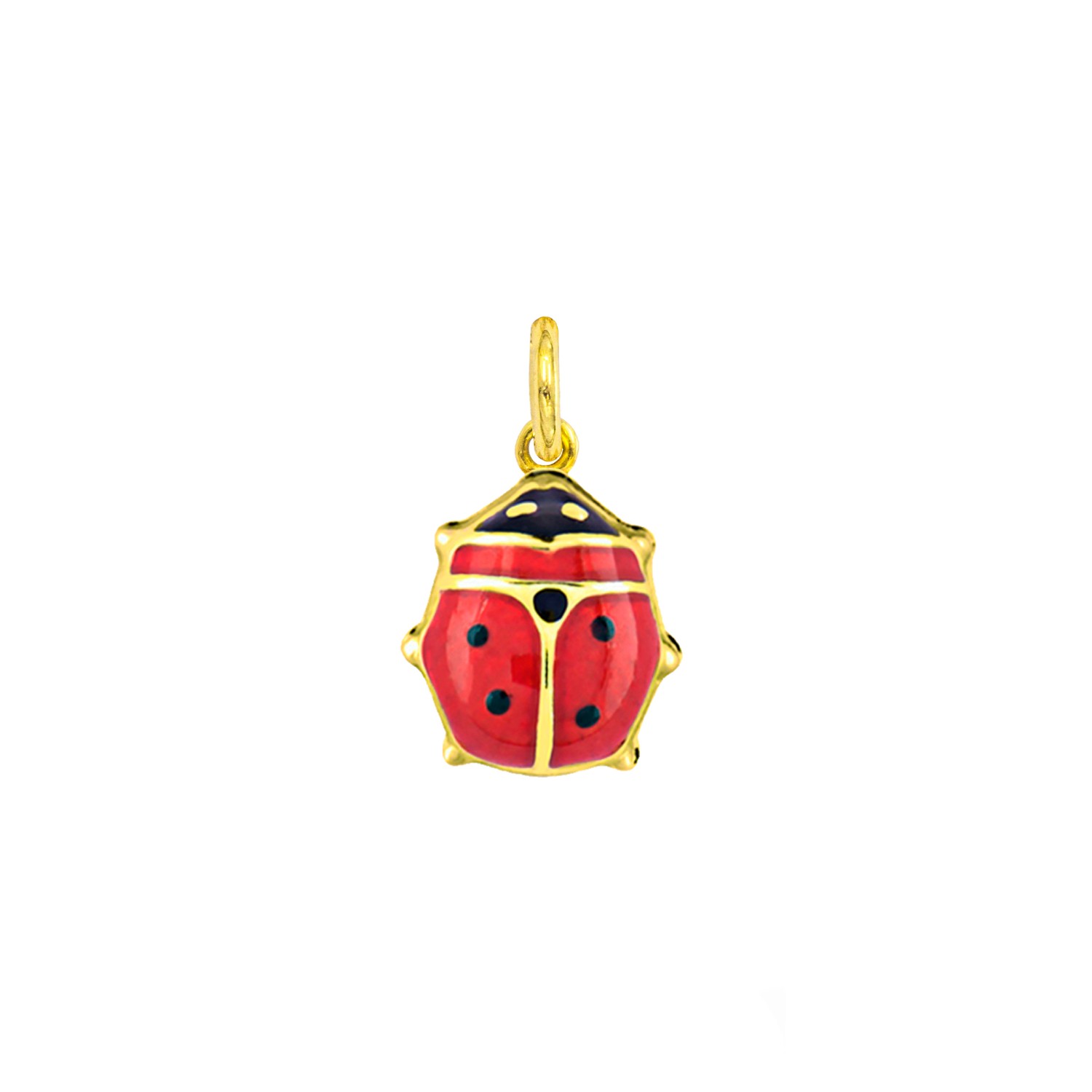 Charm Coccinella in Oro 9 Kt e Smalto Rosso  Ref. A0212G9 - FACCO