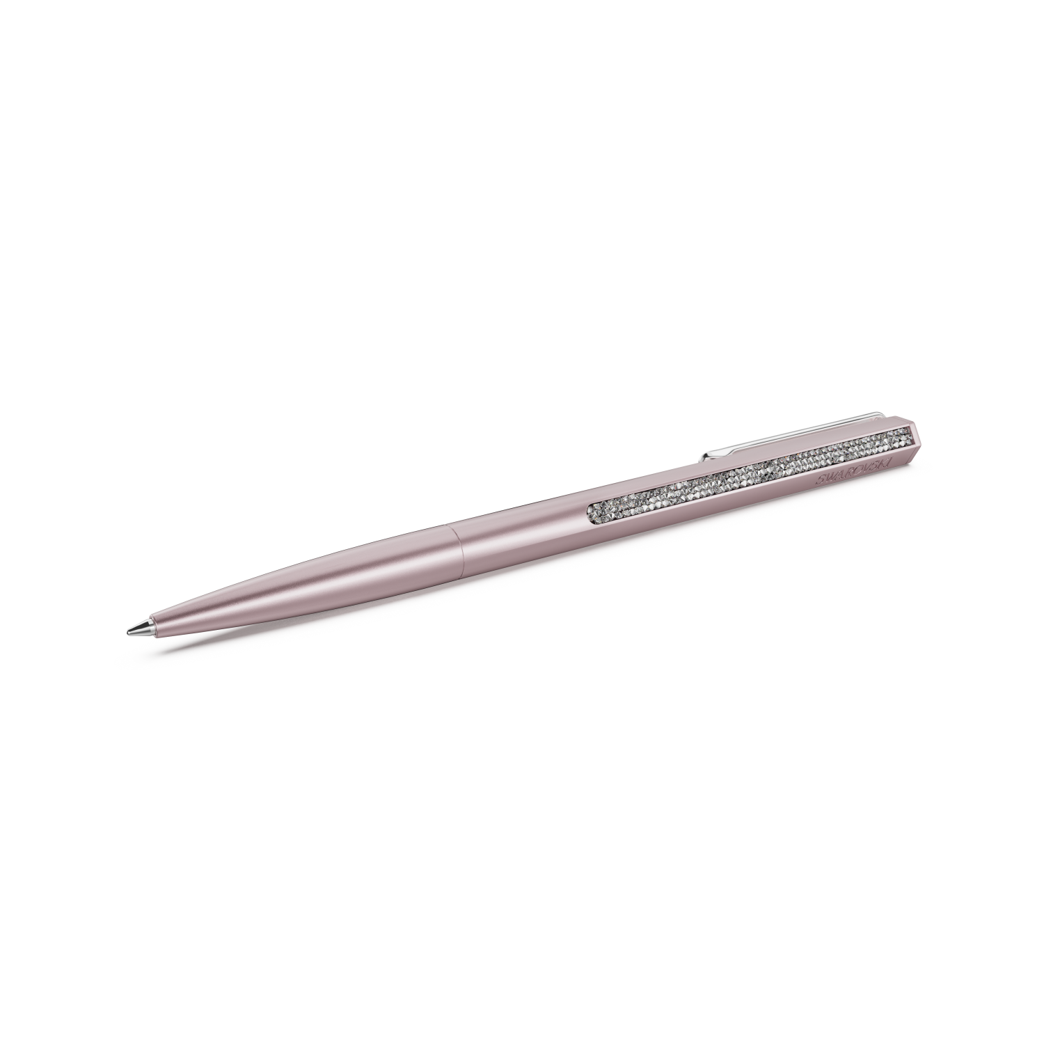 Swarovski - Penna a sfera Crystal Shimmer, Laccato rosa, cromato Ref. 5678188 - SWAROVSKI