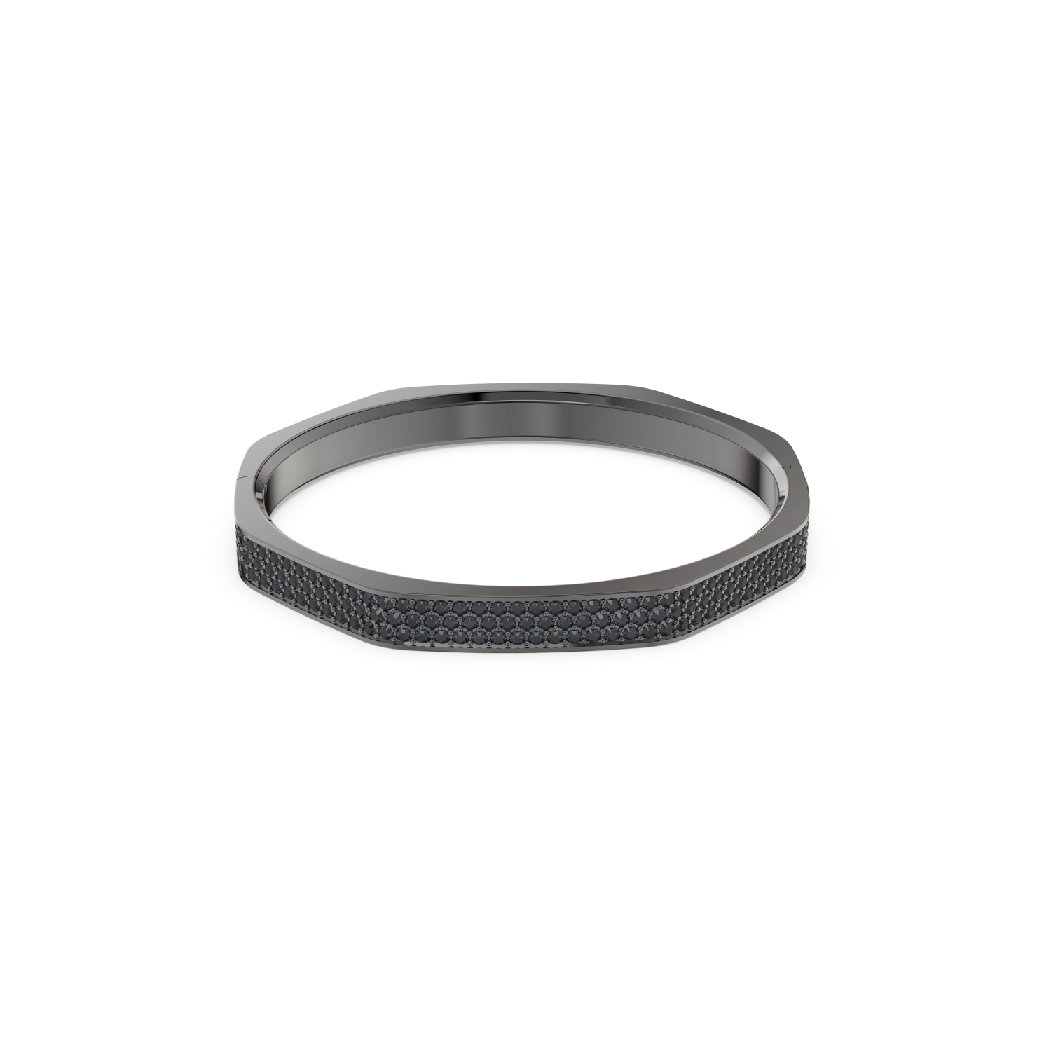 Swarovski - Bracciale rigido Dextera, Forma ottagonale, Nero, Placcato rutenio Ref. 5656842 - SWAROVSKI