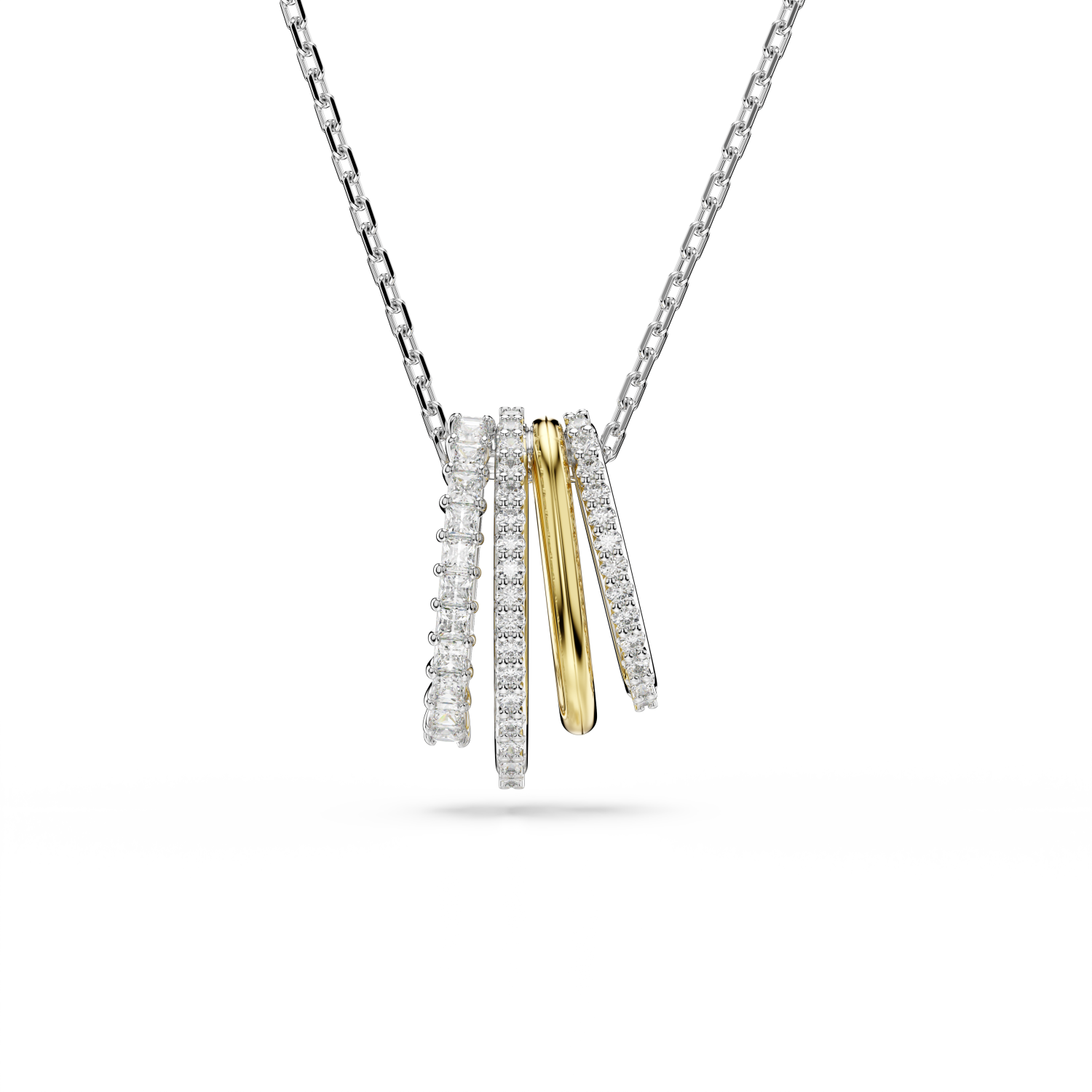 Swarovski - Pendente Hyperbola, Taglio misto, Bianco, Mix di finiture Ref. 5696626 - SWAROVSKI