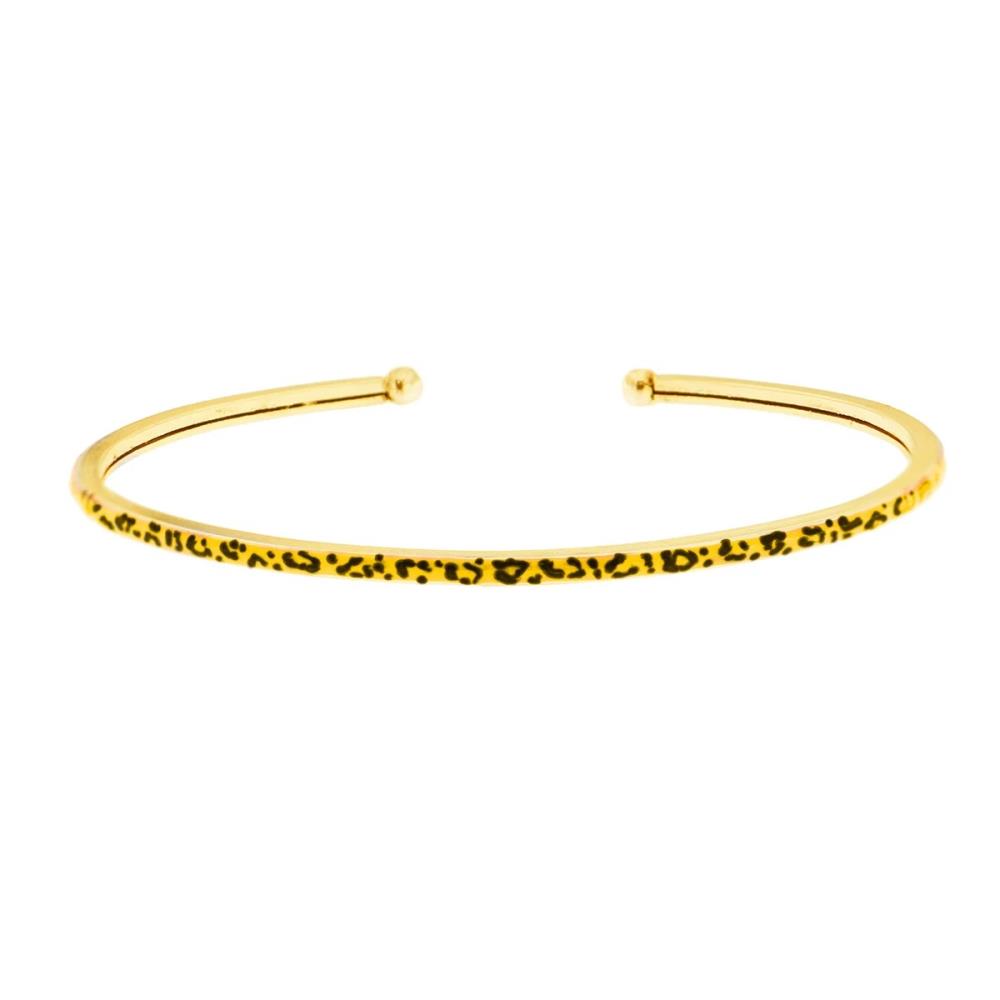 Bracciale Rue des Mille - Jungle Tribe bracciale rigido maculato giallo Ref. W-BRJ-02 G - RUE DES MILLE