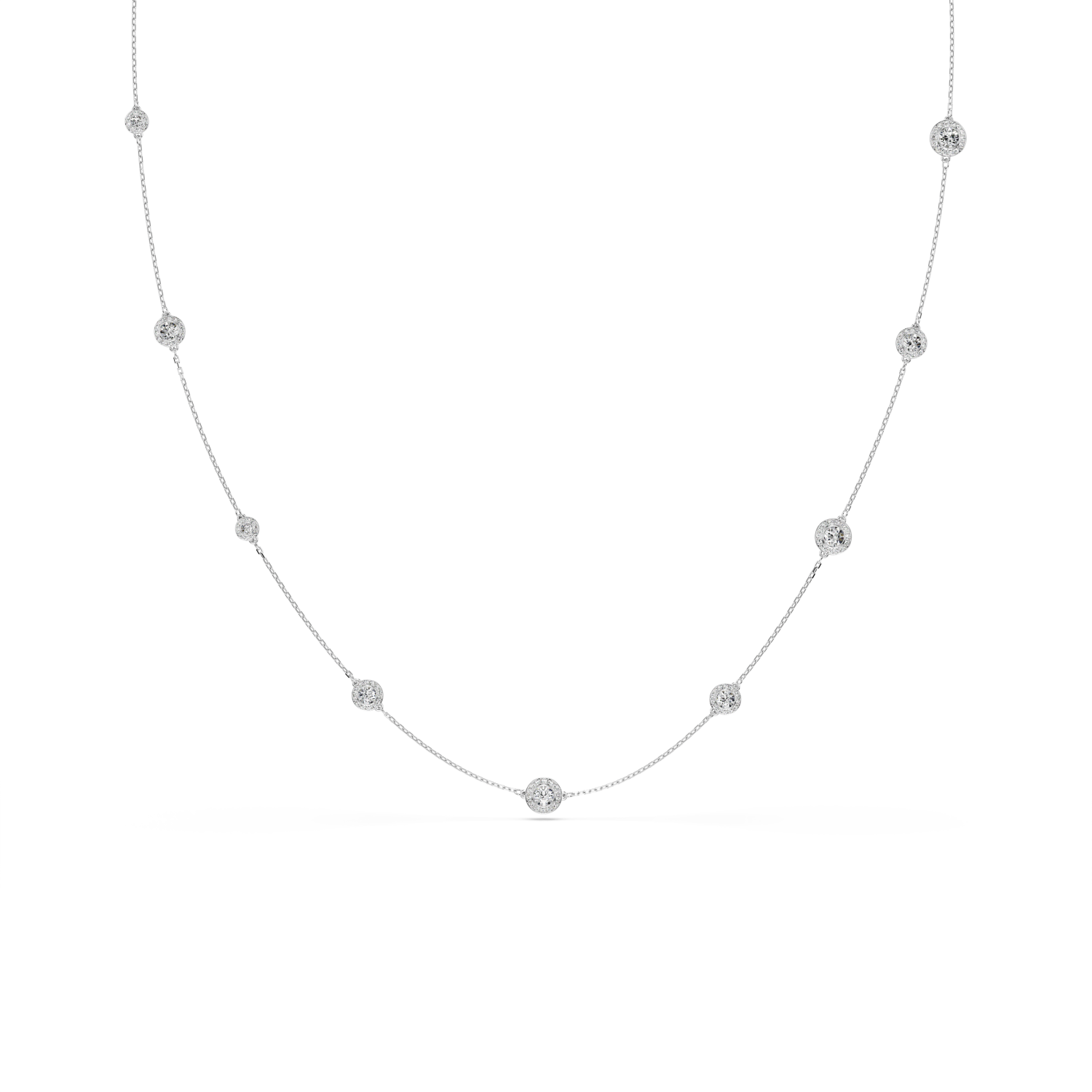 Swarovski - Collana Una Angelic, Taglio Round, Bianca, Placcato rodio Ref. 5733197 - SWAROVSKI