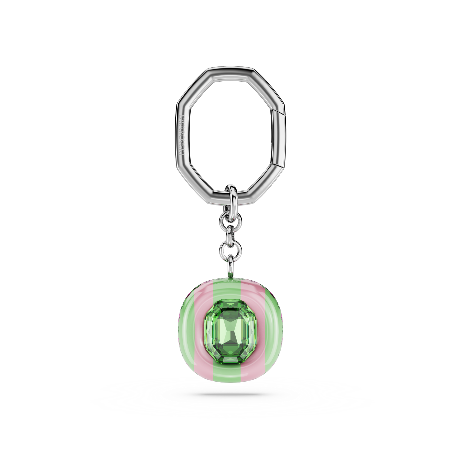 Swarovski - Portachiavi, Taglio ottagonale, Multicolore, Placcato rodio Ref. 5713886 - SWAROVSKI