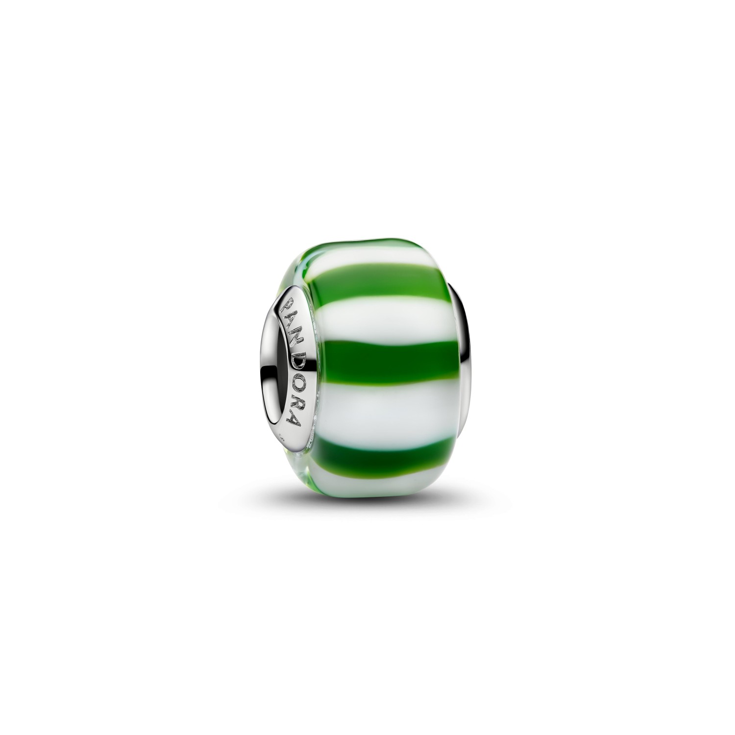 Charm Pandora Mini Vetro di Murano Caramella Verde con finitura in platino – 735071C02 - PANDORA